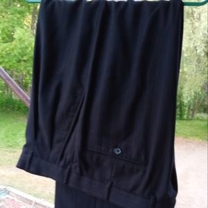 **"George" Men's Black with White Pinstripe Dress Pants
